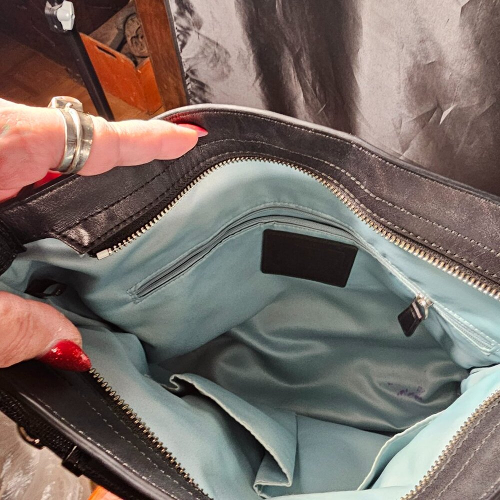Coach Colette Black Shoulder Bag - Picture 7 of 8